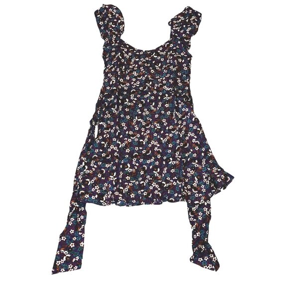Band of the Free NWT Coraline Purple Floral Crossover Mini Dress Sz Small Womens - Picture 6 of 10